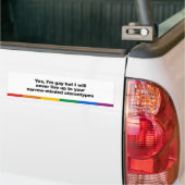 Ik zal nooit leven met je stereotypen bumpersticker (Op Truck)