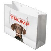 Ik zal nooit met Donald Trump meegaan. Large Cadeautasje (Voorkant Gekanteld)