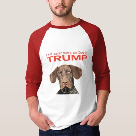 Ik zal nooit met Donald Trump meegaan. T-shirt (Voorkant)