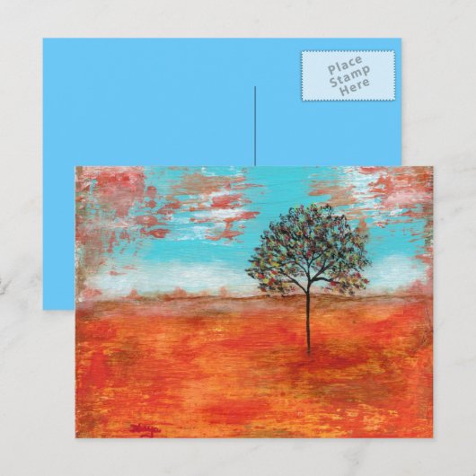 Ik zal ontwerp van het originele schilderen verwer briefkaart (Voorkant / Achterkant)