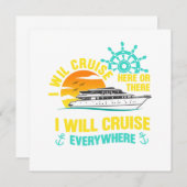Ik zal overal cruiseschepen kruisen Holi Kaart (Voorkant / Achterkant)