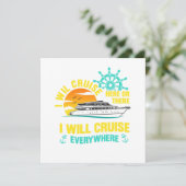 Ik zal overal cruiseschepen kruisen Holi Kaart (Staand voorkant)