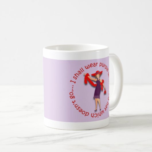 Ik zal paars draag... koffiemok (Voorkant rechts)