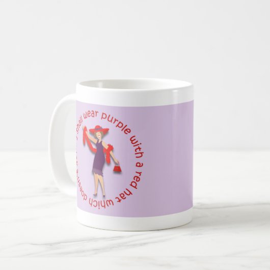 Ik zal paars draag... koffiemok (Voorkant links)