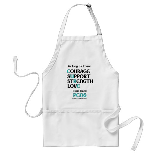 Ik zal PCOS verslaan Standaard Schort (Voorkant)