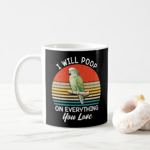 Ik zal poepen op alles wat je Tortelduifjes retro Koffiemok
