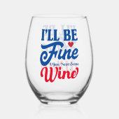 Ik zal prima zijn, heb alleen wat wijn stamploos g wijnglas zonder voet (Voorkant)