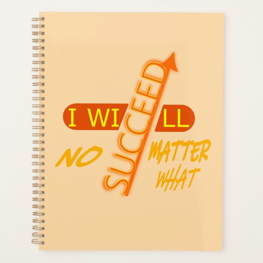 Ik zal slagen, wat er ook gebeurt planner (Voorkant)