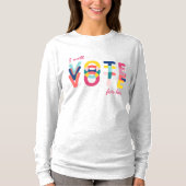Ik zal stemmen voor haar verkiezing Rainbow Modern T-shirt (Voorkant)