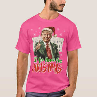 Ik zal thuis zijn voor de kerstman t-shirt