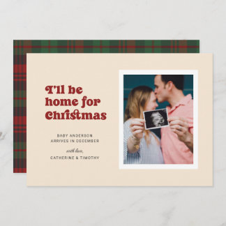 Ik zal thuis zijn voor de kerstzwangerschap aankondiging