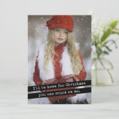 Ik zal thuis zijn voor een eenvoudige kerstschrijf feestdagenkaart (Staand voorkant)