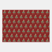 Ik zal thuis zijn voor een grappig kerstcadeau van inpakpapier vel (Voorkant 3)