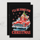 Ik zal thuis zijn voor kerst Funny Trump Feestdagenkaart (Voorkant / Achterkant)