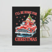 Ik zal thuis zijn voor kerst Funny Trump Feestdagenkaart (Staand voorkant)