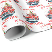 Ik zal thuis zijn voor Kerstmis Cadeaupapier (Rol Hoek)