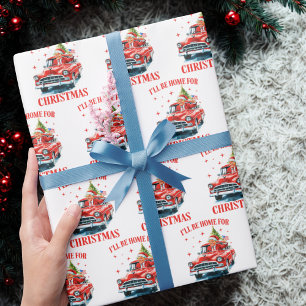 Ik zal thuis zijn voor Kerstmis Cadeaupapier