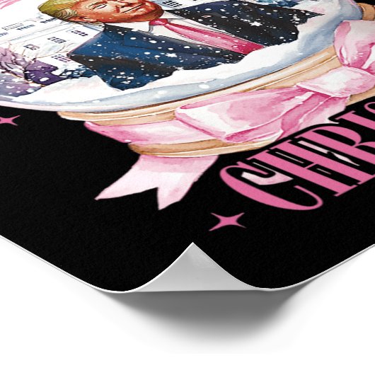 Ik zal thuis zijn voor Kerstmis Grappig Trump Coqu Poster (Hoek)