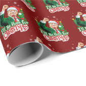 Ik zal thuis zijn voor Kerstmis Grappig Trump Sant Cadeaupapier (Rol Hoek)