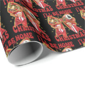 Ik zal thuis zijn voor Kerstmis Grappig Trump Sant Cadeaupapier (Rol Hoek)