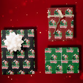 Ik zal thuis zijn voor Kerstmis Grappig Trump Sant Inpakpapier Vel