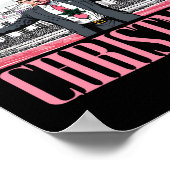 Ik zal thuis zijn voor Kerstmis Grappige Kerstman  Poster (Hoek)