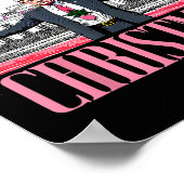 Ik zal thuis zijn voor Kerstmis Grappige Kerstman  Poster (Hoek)