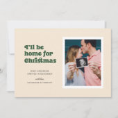 Ik zal thuis zijn voor Kerstmis (groen) zwangersch Aankondiging (Voorkant)