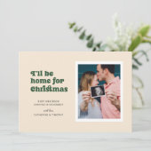 Ik zal thuis zijn voor Kerstmis (groen) zwangersch Aankondiging (Staand voorkant)