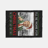 Ik zal thuis zijn voor Kerstmis Santa Funny Trump  Fleece Deken (Voorkant (Horizontaal))