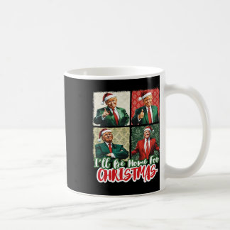 Ik zal thuis zijn voor Kerstmis Santa Funny Trump  Koffiemok