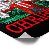 Ik zal thuis zijn voor Kerstmis Santa Funny Trump  Poster (Hoek)