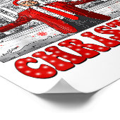 Ik zal thuis zijn voor Kerstmis Santa Funny Trump  Poster (Hoek)