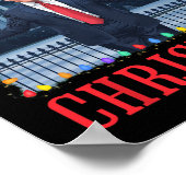 Ik zal thuis zijn voor Kerstmis Santa Funny Trump  Poster (Hoek)