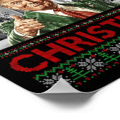 Ik zal thuis zijn voor Kerstmis Santa Funny Trump Poster (Hoek)