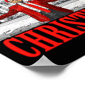 Ik zal thuis zijn voor Kerstmis Santa Funny Trump  Poster (Hoek)