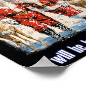 Ik zal thuis zijn voor Kerstmis Santa Funny Trump  Poster (Hoek)