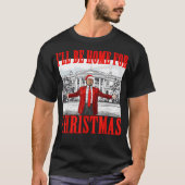Ik zal thuis zijn voor Kerstmis Santa Funny Trump T-shirt (Voorkant)