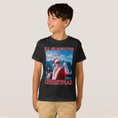 Ik zal thuis zijn voor Kerstmis Santa Funny Trump  T-shirt (Voorkant volledig)