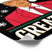 Ik zal thuis zijn voor Kerstmis Santa Trump Kerstm Poster (Hoek)
