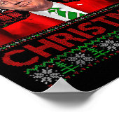 Ik zal thuis zijn voor Kerstmis Santa Trump kerstp Poster (Hoek)