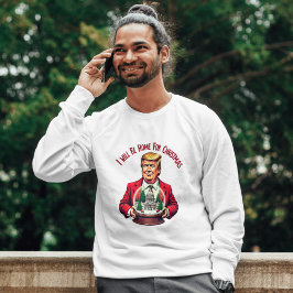 Ik zal thuis zijn voor Kerstmis" Shirt met een lan