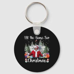 Ik zal thuis zijn voor Kerstmis Sinterklaas Trump  Sleutelhanger
