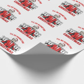 Ik zal thuis zijn voor Kerstmis Trump Won Inagurat Cadeaupapier (Hoek)