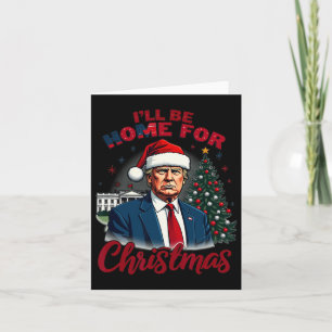Ik zal thuis zijn voor Kerstmis Witte Huis Trump D Kaart