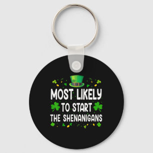 Ik zal thuis zijn voor Shenanigans Trump Funny St Sleutelhanger