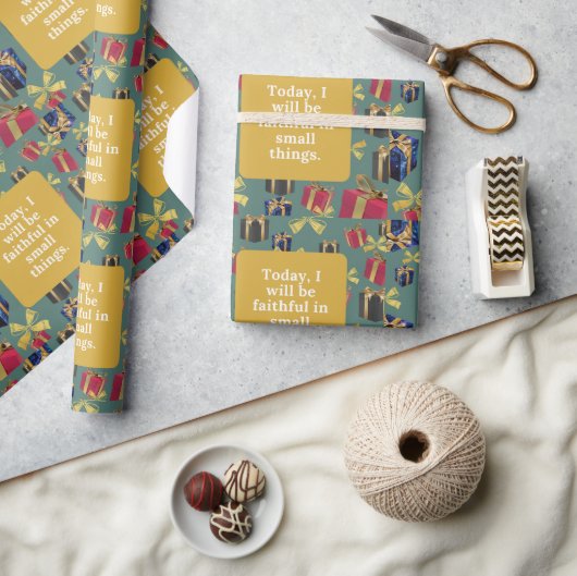 Ik zal trouw blijven aan de kleine dingen. cadeaupapier (Crafts)