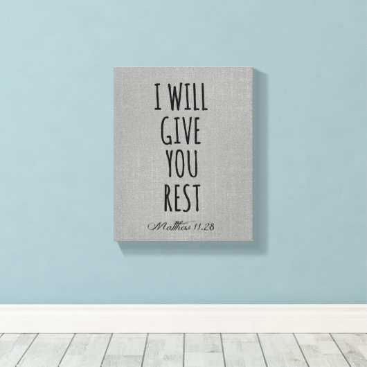 Ik zal u de rest Bijbelversie-scripts geven Canvas Afdruk (Insitu (Houten vloer))