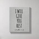 Ik zal u de rest Bijbelversie-scripts geven Canvas Afdruk (Voorkant)