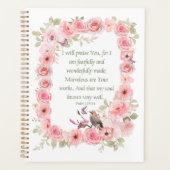 Ik zal u loven Christelijke Floral Theme Planner (Voorkant)